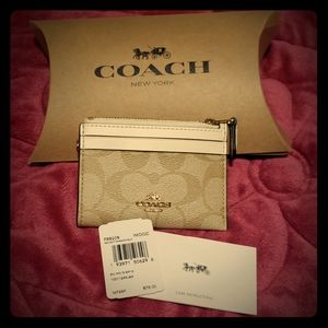 NWT Coach signiture mini ID purse